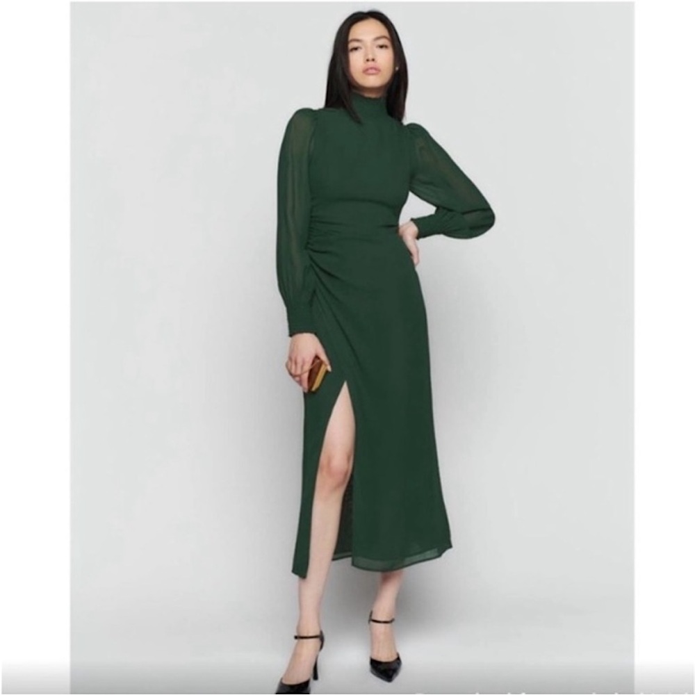 NWT Reformation Aude Dress in Forest